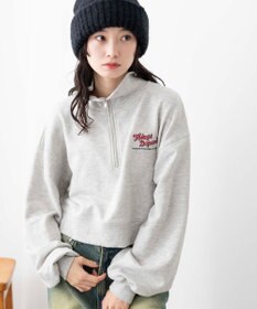 WEGO ハーフジップショートスウェット