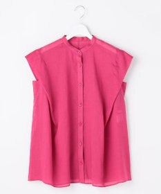 自由区 L 【WEB限定カラーあり】シアーラミーローンバンドカラー ブラウス