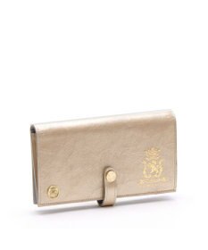 A.D.M.J. 【牛革】イタリアンレザークラックメタルロングウォレット