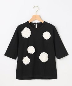 組曲 S 【組曲×setsuko sagittaire】ボンボンフラワー襟付き ニット