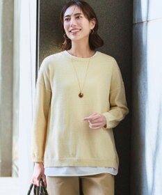 23区 コットンギマムリネ チュニック ニット イエロー系
