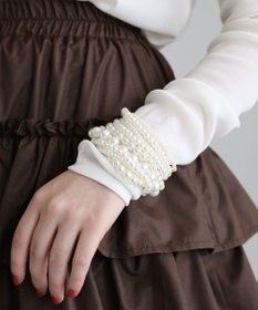 Green Parks ・ＨＡＬＦ　ＴＩＭＥ　１０連パールブレスレット