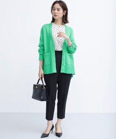 組曲 ドットジョーゼットプリント ブラウス