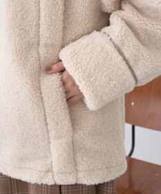 earth music&ecology ボアZIPブルゾン