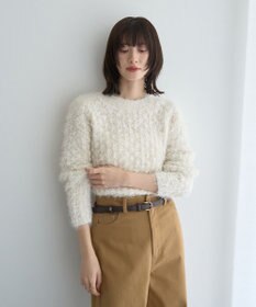 YECCA VECCA フェザーモールニット