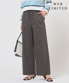 J.PRESS LADIES 【WEB限定】セルロースリネンストレッチ ワイドストレート パンツ