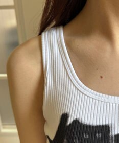 WEGO 【カップ付きインナー】グラフィックカップ付きリブタンク