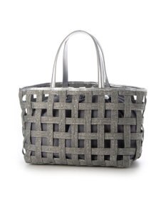 UNBILLION ペルケ perche / テープ透かし格子トートバッグL