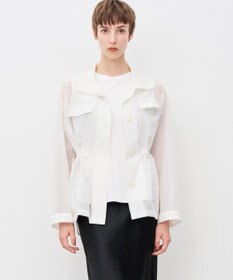 uncrave シアーオーガンジー ミリタリーブルゾン