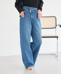 earth music&ecology ウエストアシメデニムパンツ