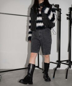 WEGO ヴィンテージウォッシュデニムハーフパンツ