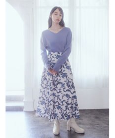 earth music&ecology バックレースアップスカート