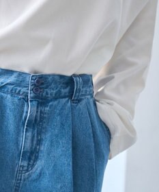 WEGO 【ウエストゴム】スーパーバギーデニムスラックス