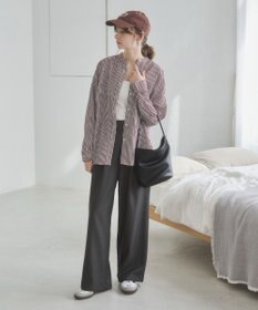 WEGO 着丈が選べる オーバーサイズ バンドカラー シャツ / ストライプ / 無地