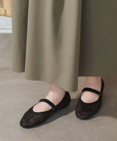 steppi ラウンド メッシュ バレエパンプス