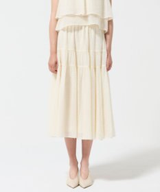 GRACE CONTINENTAL シフォンカットジャガードスカート