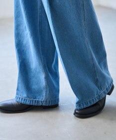 WEGO 【ウエストゴム】スーパーバギーデニムスラックス