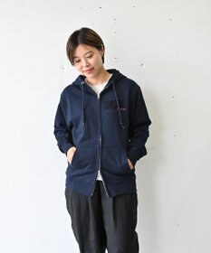 muuc 〈コットン100% 12.7オンス生地＆裏面パイル〉花刺繍のWジップパーカー