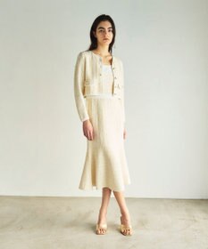 GRACE CONTINENTAL ツイードマーメイドニットワンピース