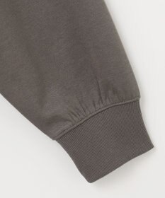 ANY 【洗濯機可】クロップド丈ダンボールハーフジッププルオーバー