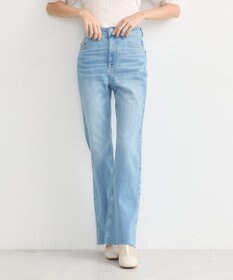 earth music&ecology セルフカットフレアデニムパンツ