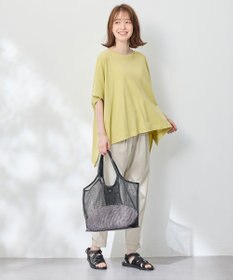 ANY ハイツイストコットンポンチョ風Tシャツ