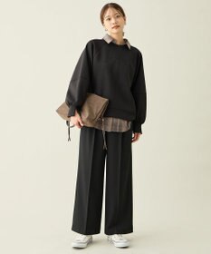 ANY L ロゴ刺繍ダンボールトレーナー