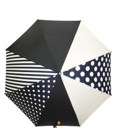 +RING レディース向け プラスリング 雨傘（長）60cm BLK/WHT T1401