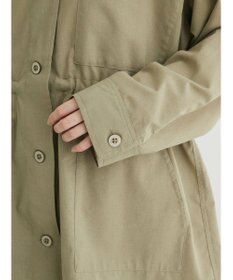 Green Parks 綿麻混ノーカラーブルゾン