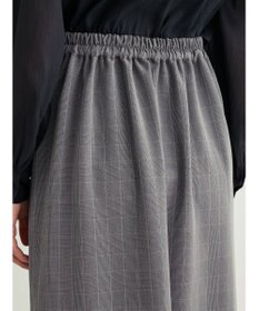 Green Parks きれいシルエットチェック裾フレアスカート