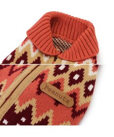 PET PARADISE スヌーピー 背中開き ニット雪遊び柄 《レッド》 小型犬