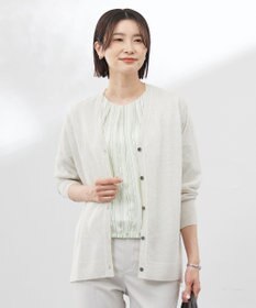 J.PRESS LADIES 【WEB限定カラーあり・洗える】Vis/Peスパーク ニット カーディガン