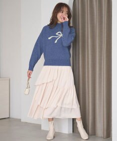 Feroux 【洗える】ランダムティアードスカート