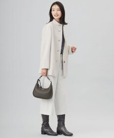J.PRESS LADIES L ショートビーバー ボトルネック コート