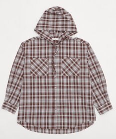 WEGO フードチェックBIGシャツ