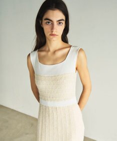 GRACE CONTINENTAL ツイードマーメイドニットワンピース