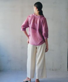 YECCA VECCA バルーンスリーブシアーシャツ