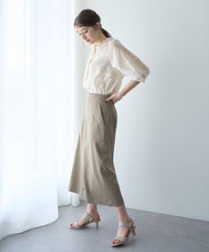 YECCA VECCA バルーンスリーブシアーシャツ