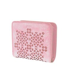 genten 【新色】フラッターカットワーク 二つ折り財布