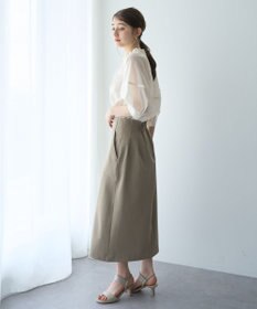 YECCA VECCA バルーンスリーブシアーシャツ