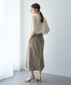 YECCA VECCA バルーンスリーブシアーシャツ