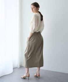 YECCA VECCA バルーンスリーブシアーシャツ