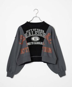 WEGO リメイク風切り替えショートスウェット