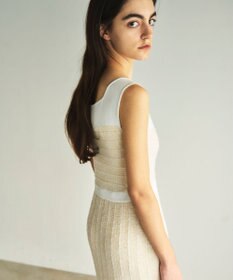 GRACE CONTINENTAL ツイードマーメイドニットワンピース