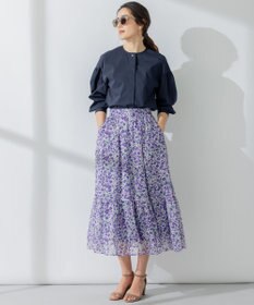 組曲 【洗える】C/Nyブロードノーカラー シャツ