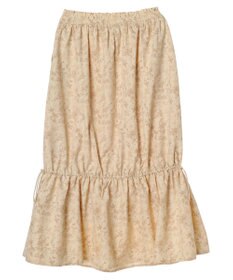 earth music&ecology フラワーティアードテックスカート