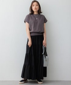 23区 【SLOW/一部店舗限定】ブライトリネン  ティアード スカート