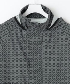 23区GOLF 【MEN】モノグラム レインブルゾン 2WAYストレッチ 透湿防水 防風 撥水 ポケッタブル