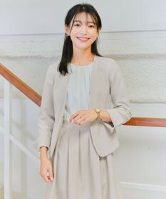 Tiaclasse L 【ダブルクロス・洗える】カラーレスジャケット