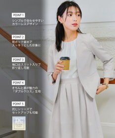 Tiaclasse L 【ダブルクロス・洗える】カラーレスジャケット